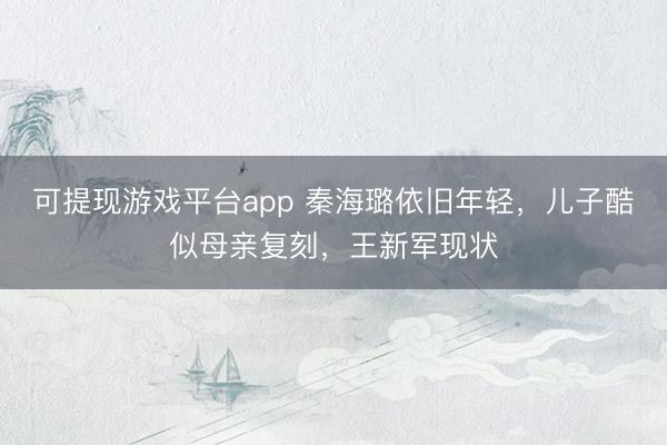 可提现游戏平台app 秦海璐依旧年轻,儿子酷似母亲复刻,王新军现状