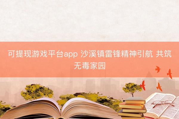 可提现游戏平台app 沙溪镇雷锋精神引航 共筑无毒家园
